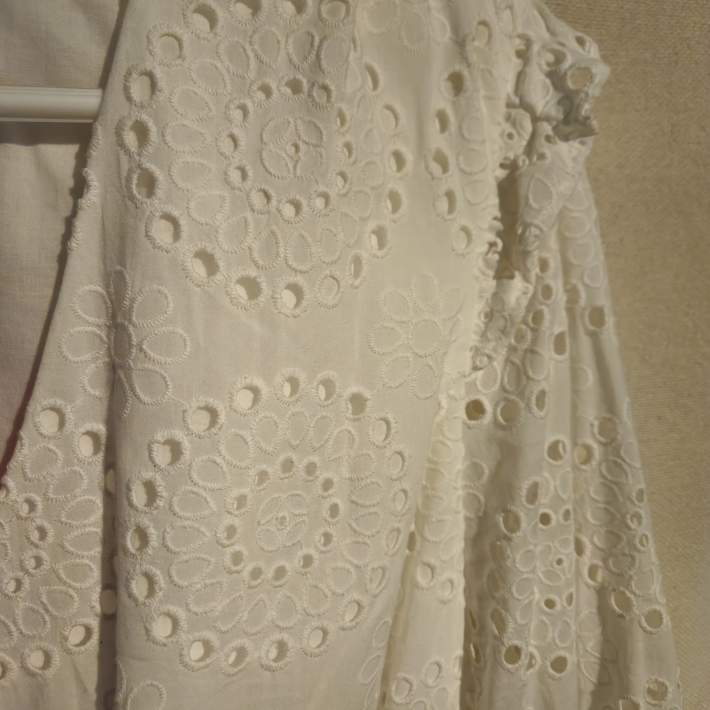 Lilly Pulitzer White Long Sleeve Eyelet Dress - Picture 6 of 8